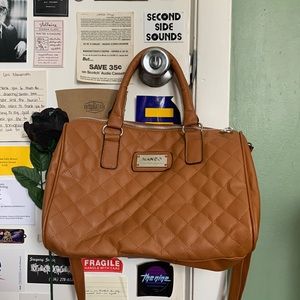 brown mango faux leather bag🥭